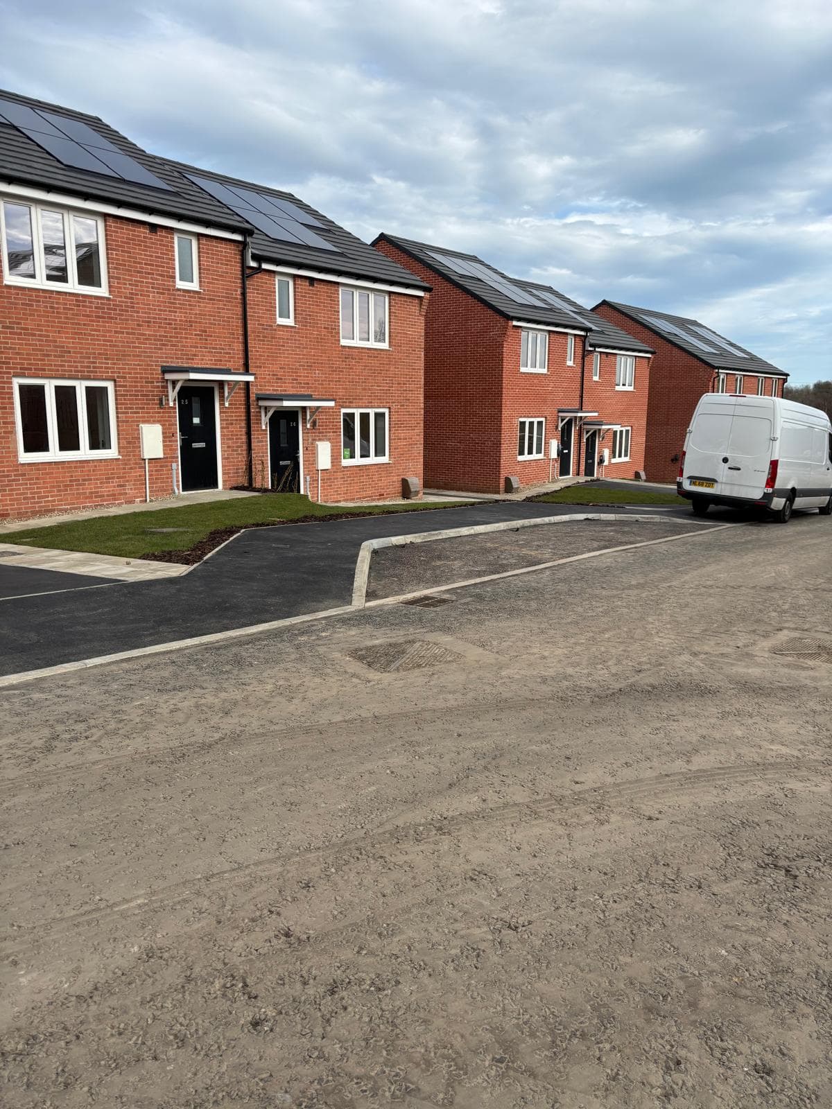 Seaview Walk, Murton: site progress photo of the Karbon Homes affordable scheme during delivery by BREE Construction